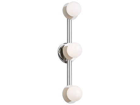 Visual Comfort Studio Nodes 3-Light Polished Nickel Vanity Light