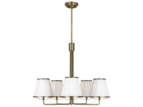 Visual Comfort Studio Esther 5-Light Time Worn Brass Chandelier