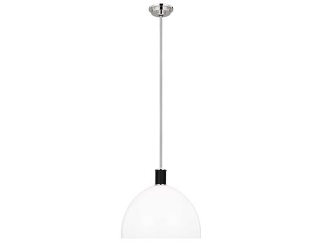 Visual Comfort Studio Hadley 1-Light Polished Nickel Dome Pendant