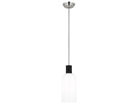 Visual Comfort Studio Hadley 1-Light Polished Nickel Cylinder Mini Pendant