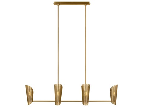 Visual Comfort Studio Plivot 6-Light Burnished Brass Island Pendant
