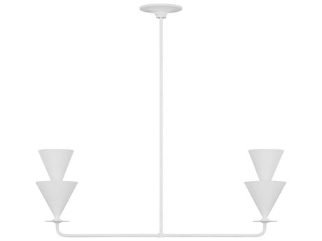 Visual Comfort Studio Cornet 2-Light Cast Plaster White Linear Island Pendant