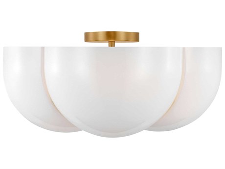 Visual Comfort Studio Cheverny 4-Light Burnished Brass Flush Mount