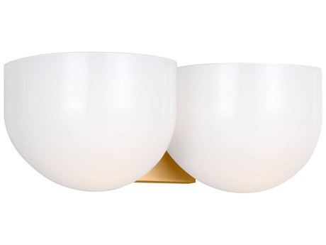Visual Comfort Studio Cheverny 2-Light Burnished Brass Vanity Light
