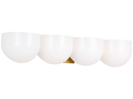 Visual Comfort Studio Cheverny 4-Light Burnished Brass Vanity Light