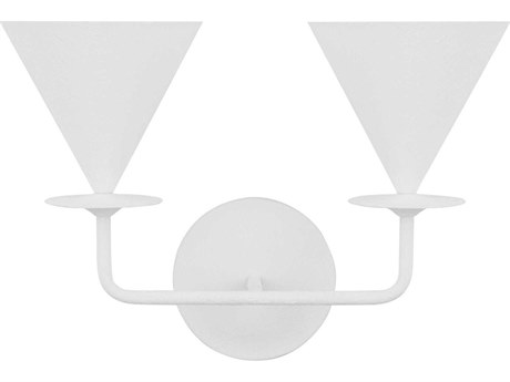 Visual Comfort Studio Cornet 2-Light Cast Plaster White Vanity Light