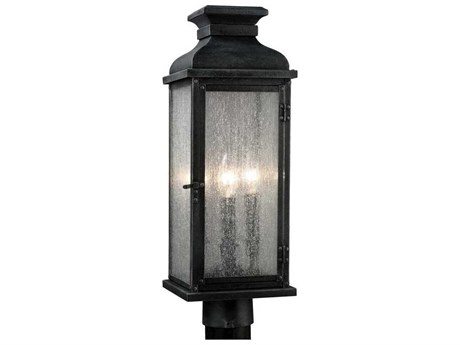 Visual Comfort Studio Pediment 3 - Light Outdoor Post Light
