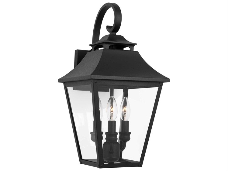 Photos - Floodlight / Street Light Comfort Visual Studio Galena 3-Light Outdoor Wall Light in Textured Black OL14403TXB