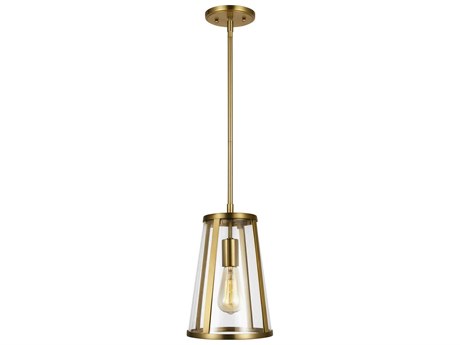 Visual Comfort Studio Harrow 1-Light Burnished Brass Mini Pendant