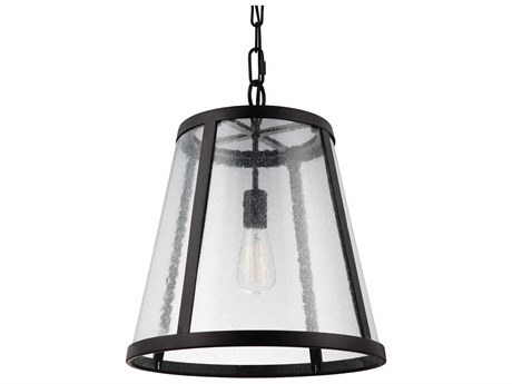 Visual Comfort Studio Harrow 1-Light Oil Rubbed Bronze Drum Pendant