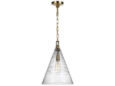 Visual Comfort Studio Elmore 1-Light Burnished Brass Mini Pendant