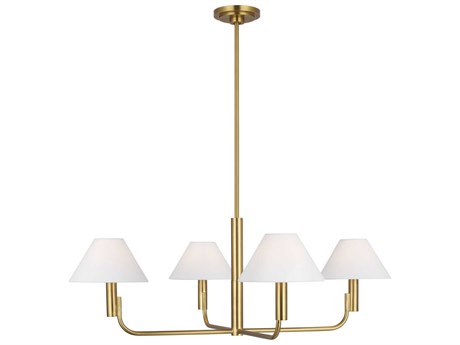 Visual Comfort Studio Colfax 4-Light Burnished Brass Chandelier