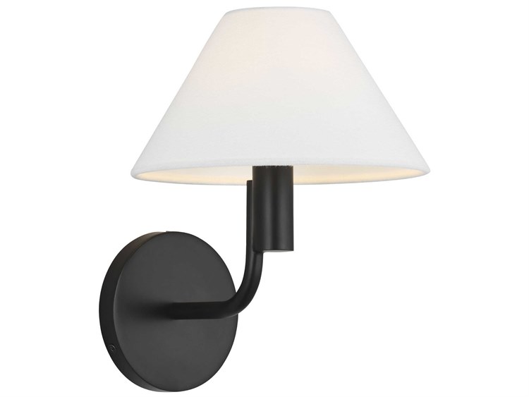 Photos - Chandelier / Lamp iRon Visual Comfort Studio Colfax 1-Light Aged Black Wall Sconce SLW1001AI