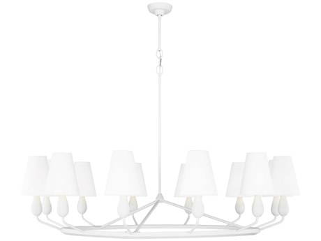 Visual Comfort Studio Ziba 12-Light Matte White Chandelier