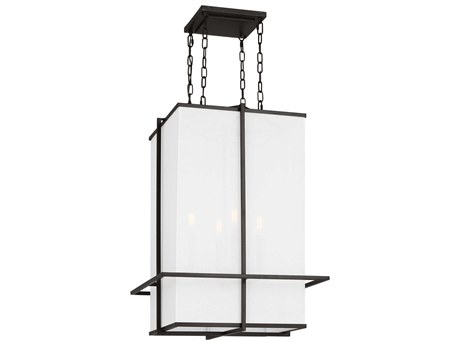 Visual Comfort Studio Dresden 4-Light Aged Iron Black Pendant