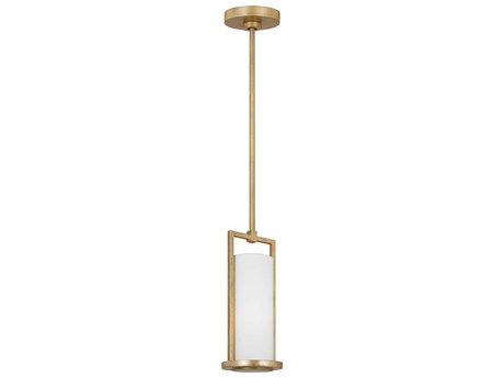 Visual Comfort Studio Sherwood 1-Light Coastal Gild Gold Cylinder Mini Pendant