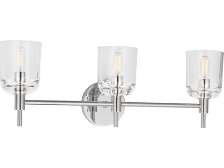Visual Comfort Studio Hartley 3-Light Polished Nickel Vanity Light