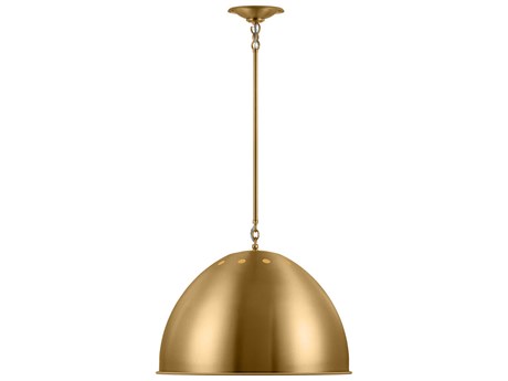 Visual Comfort Studio Robbie 1-Light Burnished Brass Dome Pendant