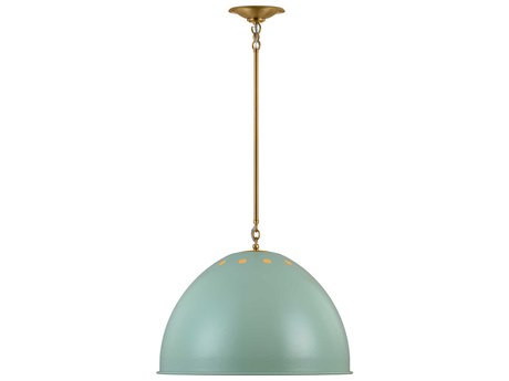 Visual Comfort Studio Robbie 1-Light Eucalyptus Green Dome Pendant