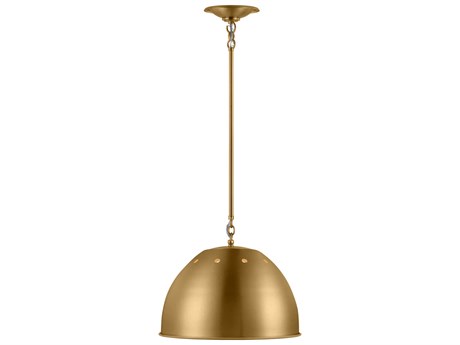 Visual Comfort Studio Robbie 1-Light Burnished Brass Dome Pendant
