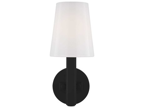 Visual Comfort Studio Logan 1-Light Aged Iron Black Wall Sconce