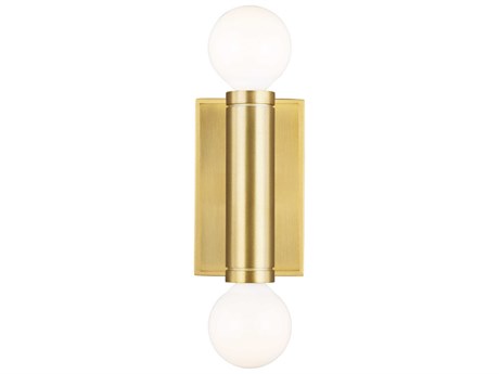 Visual Comfort Studio Beckham Modern 2-Light Burnished Brass Wall Sconce