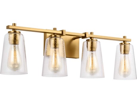 Visual Comfort Studio Mercer 4-Light Burnished Brass Vanity Light