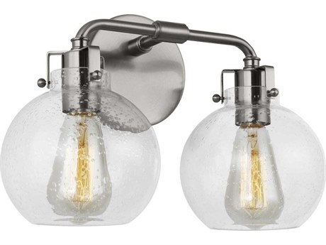 Visual Comfort Studio Clara 2-Light Satin Nickel Vanity Light