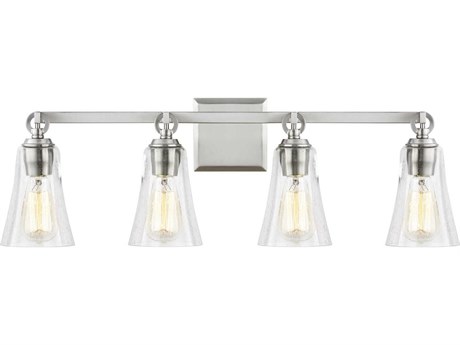 Visual Comfort Studio Monterro 4-Light Satin Nickel Vanity Light