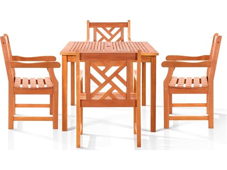 Vifah Eucalyptus Wood Danis Dining Set