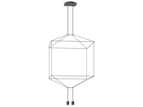 Vibia Wireflow 4-Light Black Geometric Pendant