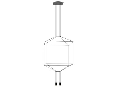 Vibia Wireflow 4-Light Black Geometric Pendant