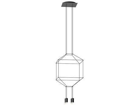 Vibia Wireflow 4-Light Black Geometric Pendant