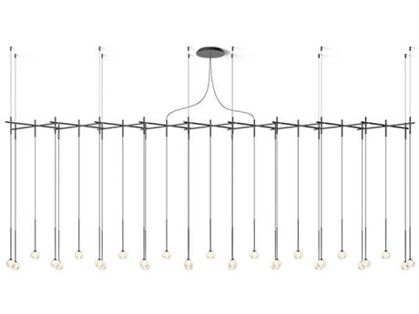Vibia Algorithm 29-Light Graphite Gray Linear Island Pendant