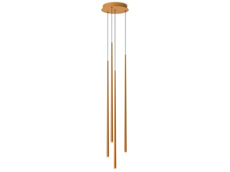 Vibia Slim Ocre Orange Linear Mini Pendant