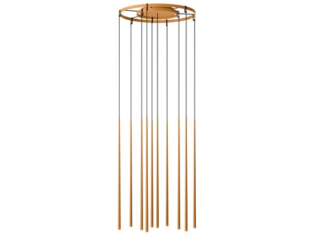 Vibia Slim Ocre Orange Linear Pendant