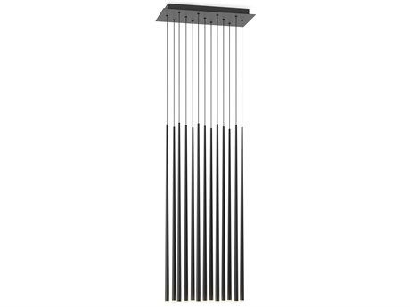 Vibia Slim Black Linear Island Pendant