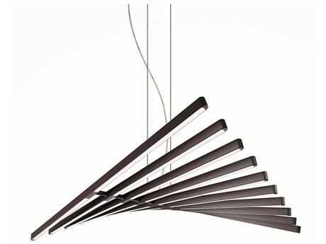 Vibia Rhythm 10-Light Brown Linear Pendant