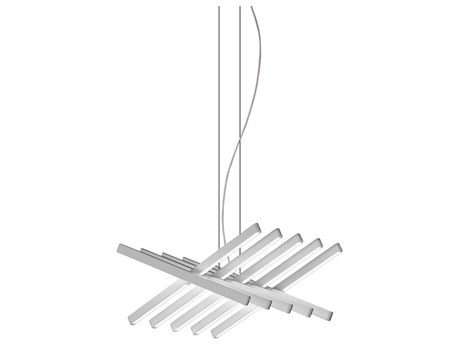 Vibia Rhythm 10-Light Off White Linear Pendant