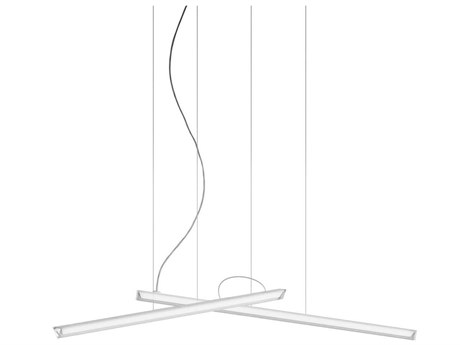 Vibia Halo Lineal 2-Light White Linear Island Pendant