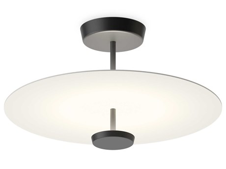 Vibia Flat 2-Light White Round Semi Flush Mount