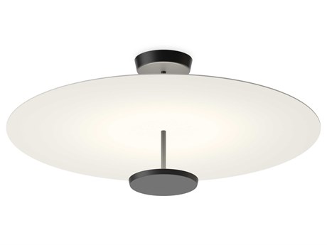 Vibia Flat 2-Light White Round Semi Flush Mount