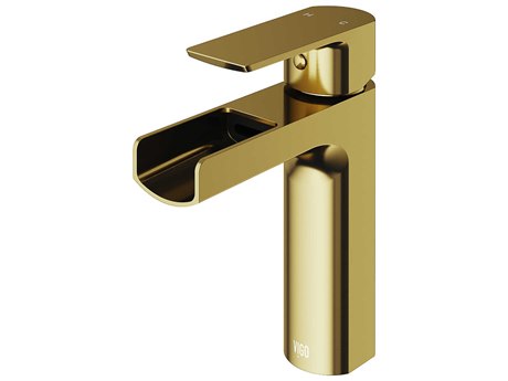 Vigo Ileana Matte Brushed Gold Bathroom Faucet