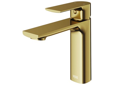 Vigo Davidson Matte Brushed Gold Bathroom Faucet