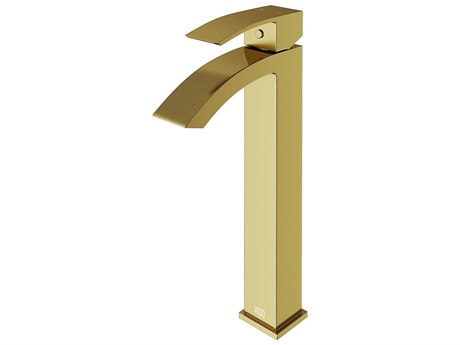 Vigo Duris Matte Brushed Gold Single-Handle Duris Vessel Bathroom Faucet