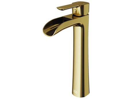 Vigo Niko Matte Brushed Gold Vessel Bathroom Faucet
