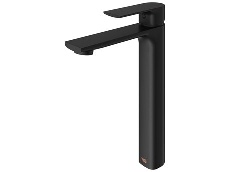 Vigo Norfolk Matte Black 1-Handle Vessel Bathroom Faucet