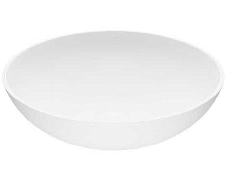Vigo Lotus Matte Stone Round Vessel Bathroom Sink