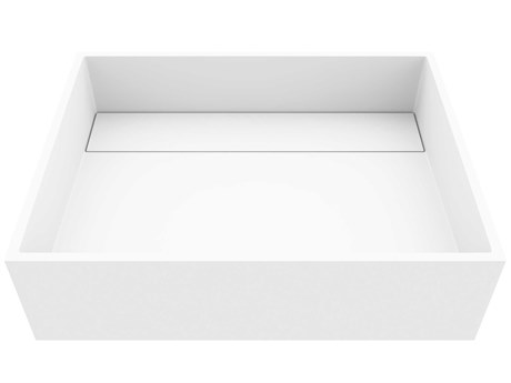 Vigo Montauk Matte Stone Rectangular Vessel Bathroom Sink