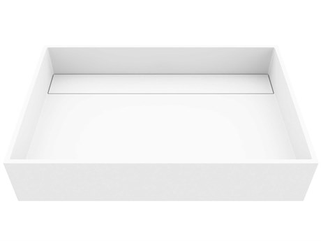 Vigo Montauk Matte StoneRectangular Vessel Bathroom Sink